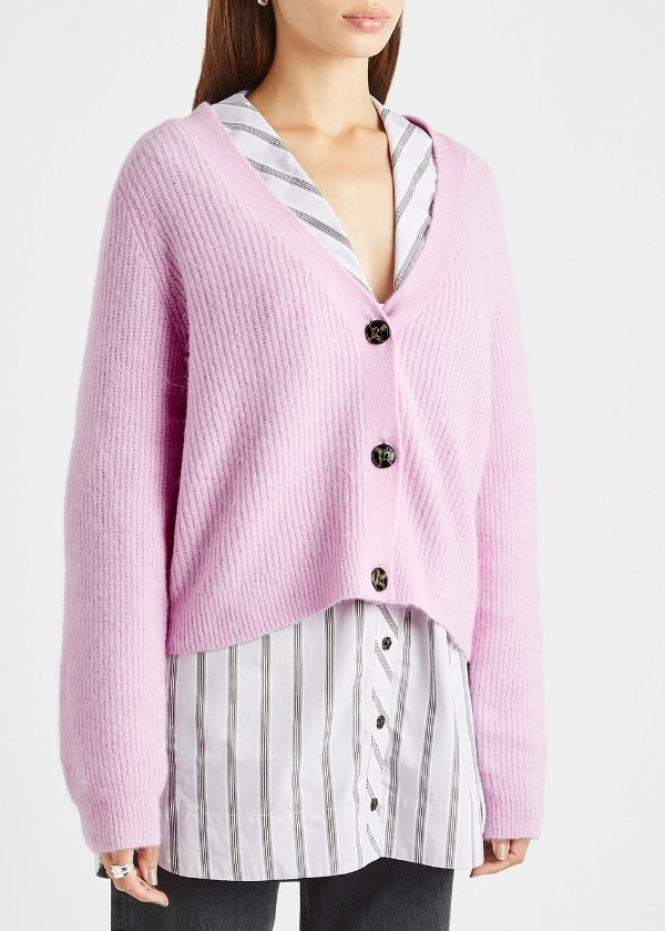 Light pink knitted cardigan