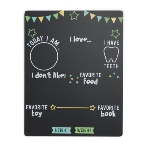 Gender Neutral Baby Highlights Chalk Board