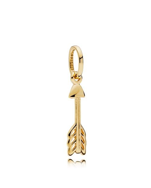 Gold Tone-Plated Sterling Silver Arrow of Cupid Charm