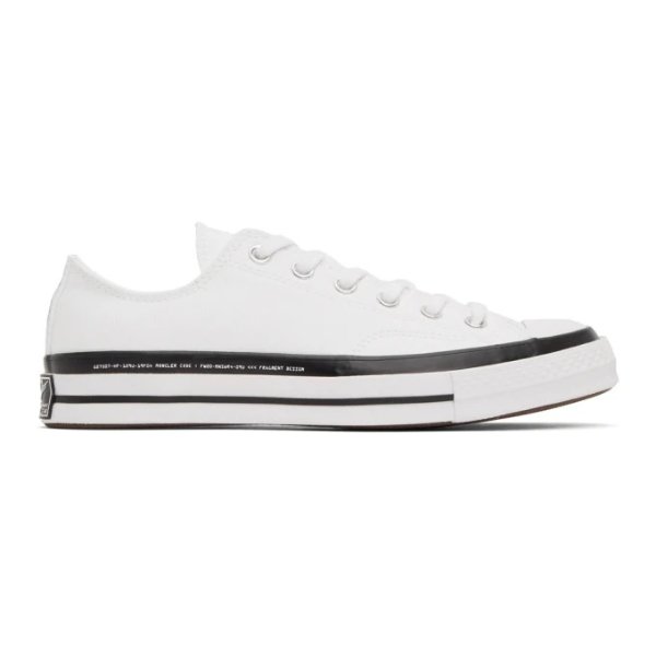 7 Moncler Fragment Hiroshi White Converse Edition Chuck 70 Low-Top Sneakers
