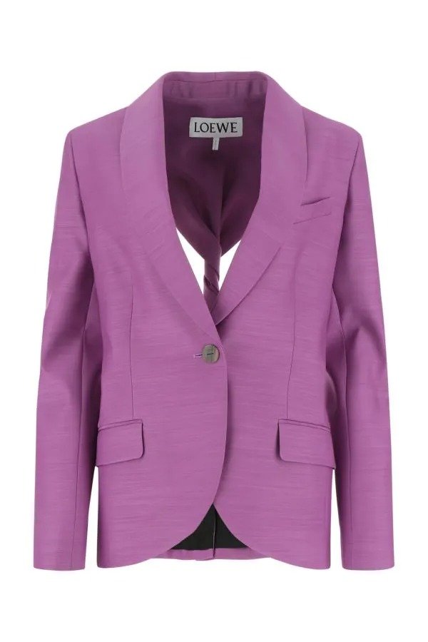 Purple wool blend blazer