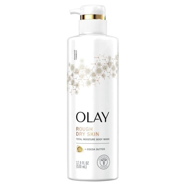 Olay Total Moisture Body Wash with Vitamin B3 and Cocoa Butter, 17.9 Fl Oz