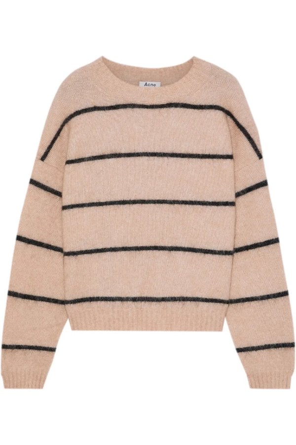 Rhira striped brushed-knitted sweater