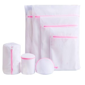 SmartSF Mesh Laundry Bag for Delicates, Travel Storage Organize Bag with Head Lock Zipper,7 pcs