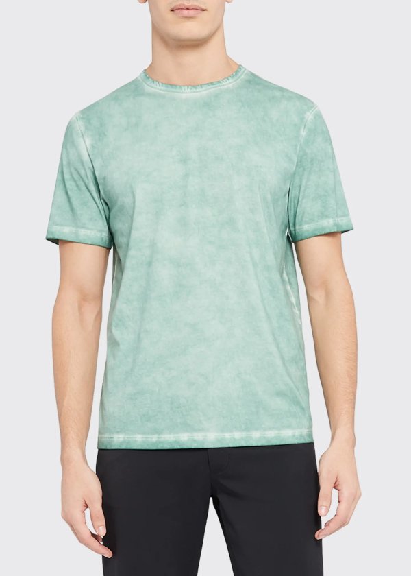 Men's Precise Solid Cotton Short-Sleeve Shirt