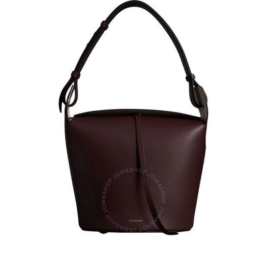 Deep Claret Medium Leather Bucket Bag