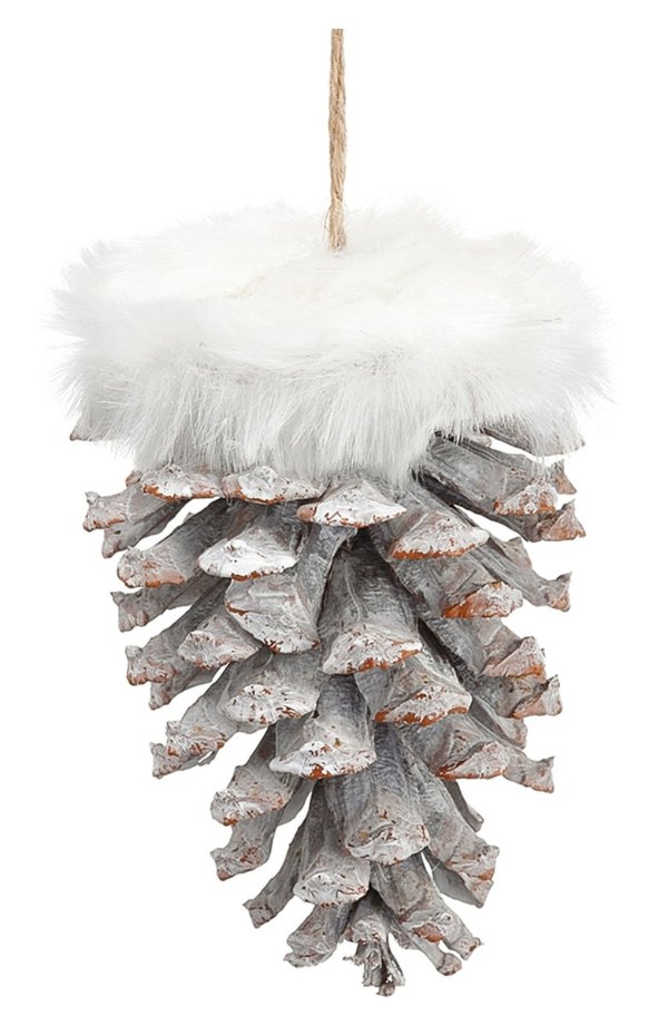 Faux Fur Pinecone Ornament