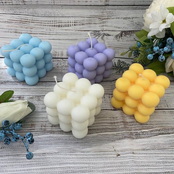 Bubble Cube Candles Choose your color and scent | Etsy
