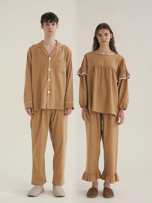 Couple Camel Pajama Set + Two-Piece