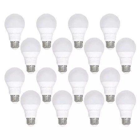 Honeywell 800 Lumen A19 LED Light Bulb, 8.5W (60W Equivalent), Warm White (16 Pk.) - Sam's Club
