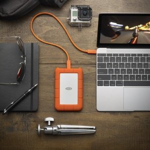 LaCie 500GB Rugged Thunderbolt External SSD with USB Type-C Port