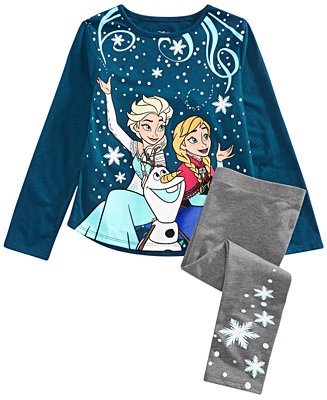 Toddler Girls 2-Pc. Frozen Sisters Forever T-Shirt & Leggings Set