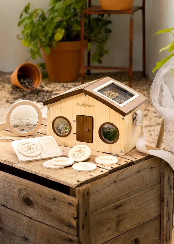 Wooden Bug House - Bug Catcher Kit for Kids