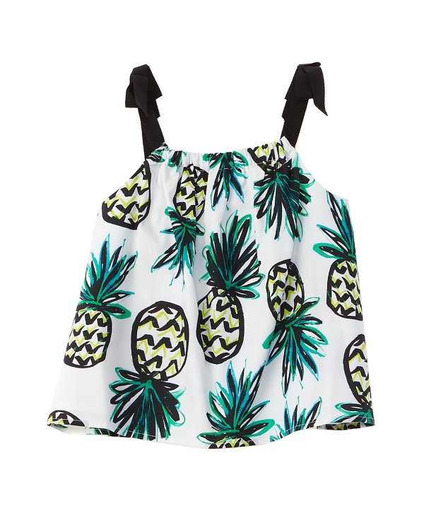 Milly Minis Pineapple Bow Tie Top