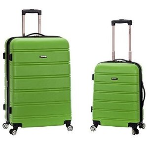 Rockland 20 Inch 28 Inch 2PC Expandable ABS Spinner Set, Green