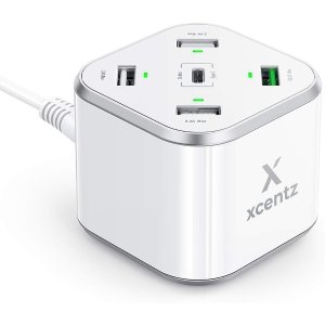 Xcentz 多功能桌面方形充电站 支持QC3.0 带USB-C接口