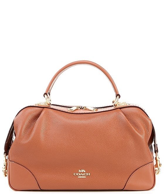Lane Top Zip Leather Satchel Bag | Dillard's