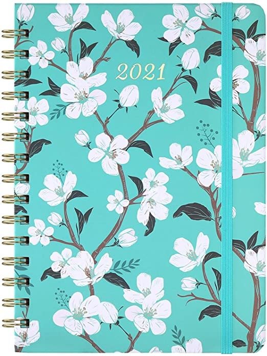 2021 Planner - Monthly Weekly Planner 2021 with Tabs, 6.4"x 8.5", Jan 2021 - Dec 2021, Dreamlike Butterfly, Flexible Hardcover, Strong Binding, Back Pocket, Elastic Closure, Inspirational Quotes