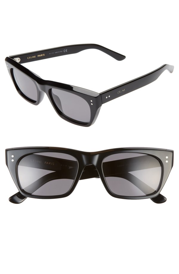53mm Polarized Rectangle Sunglasses