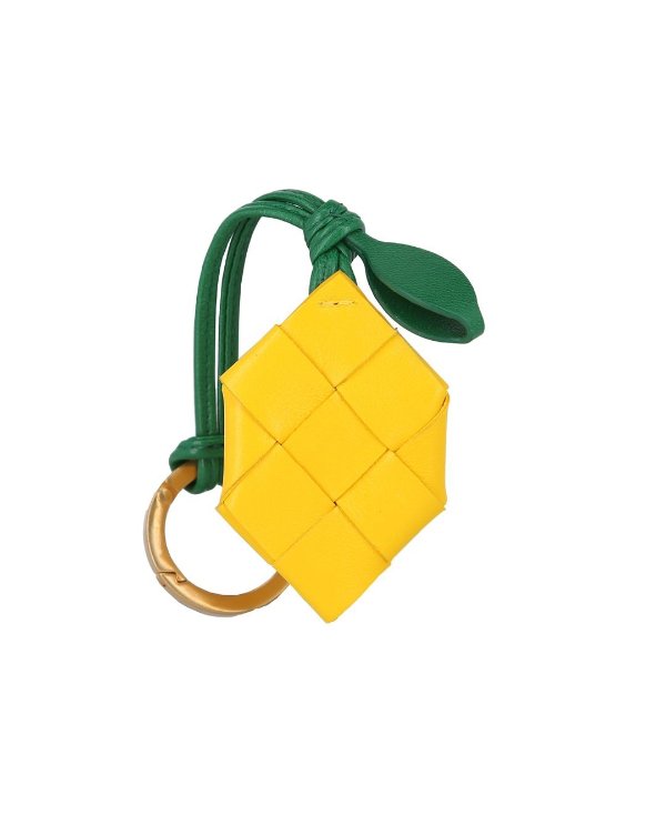 Yellow and Green Leather Key Chains