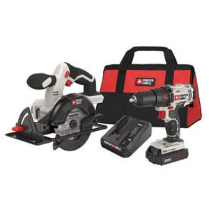 PORTER-CABLE 20-Volt Max Lithium Ion Brushed Motor Cordless Combo Kit with Soft Case