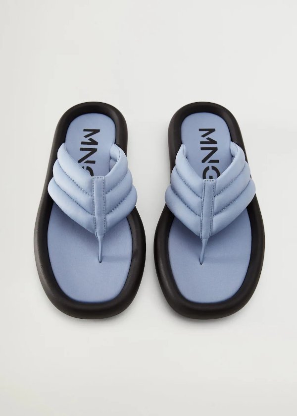 Platform quilted sandals - Women | MANGO OUTLET USA