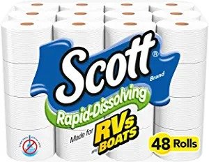 Scott Rapid-Dissolving Toilet Paper, 48 Double Rolls