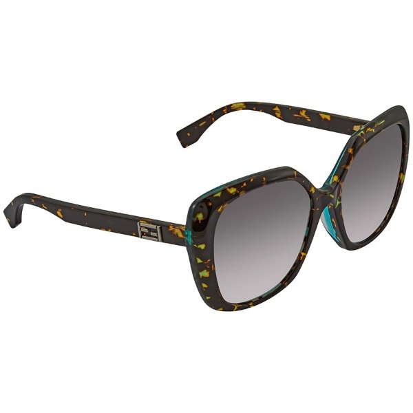 Baguette Grey Gradient Rectangular Ladies Sunglasses FF 0107/F/S