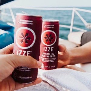 IZZE IZZE 清爽气泡果汁 苹果、黑莓口味 8.4oz 24罐装