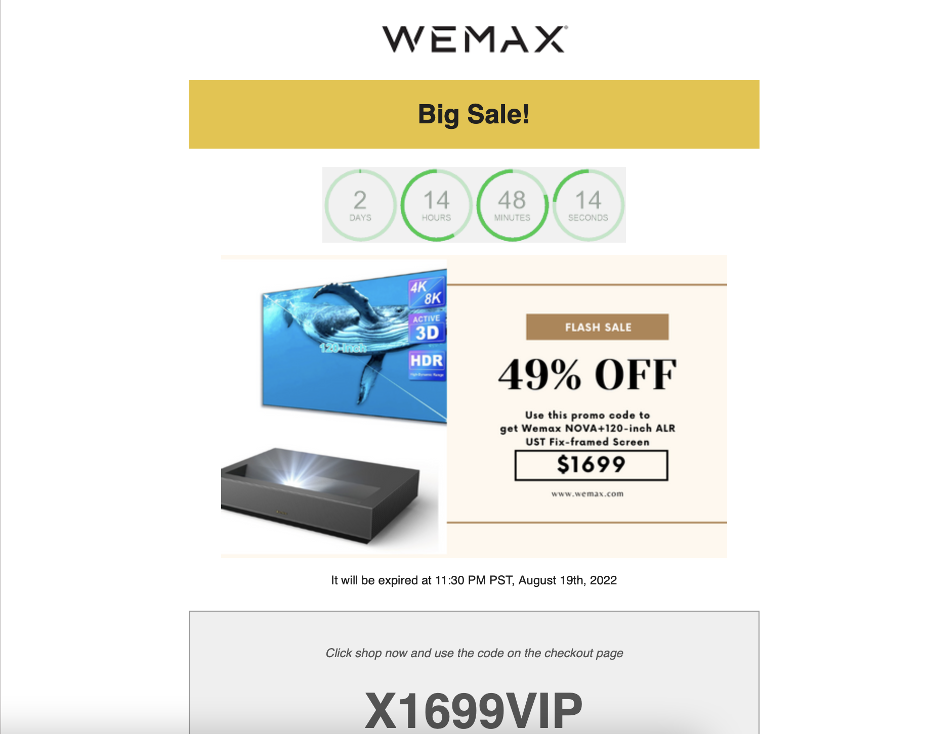 Wemax project + screen
