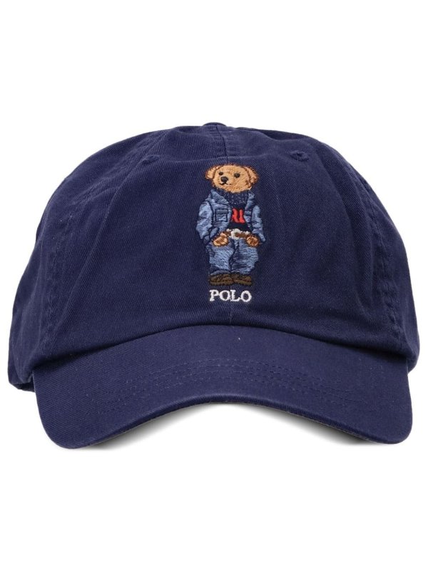 Polo Bear-embroidered cotton baseball cap