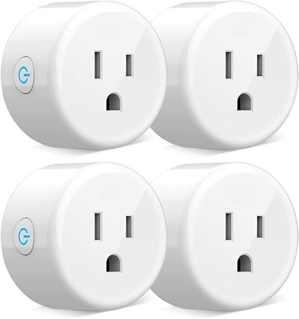 Smart Plug, 4 Pack-Compatible with Alexa and Google Assistant, Remote Control with Timer Function Smart Outlet