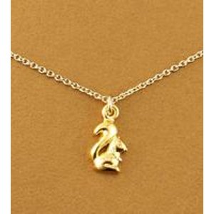 Dogeared Golden You're Nuts Squirrel Pendant Necklace