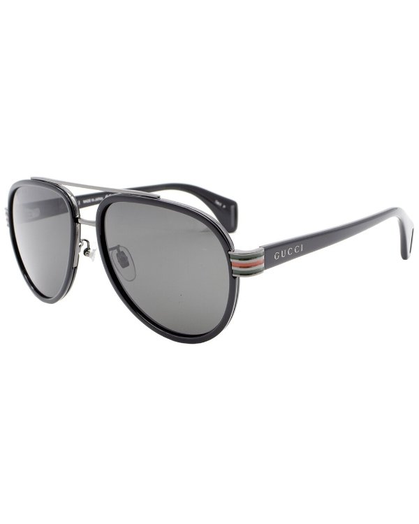 Unisex GG0447S 58mm Polarized Sunglasses