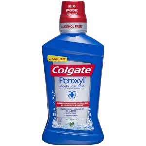 Colgate Peroxyl Mouth Sore Rinse, Mild Mint - 8.4 fluid ounce