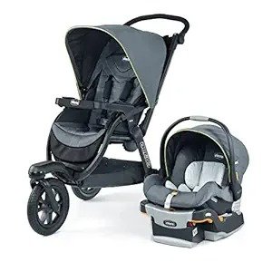 Activ3 Jogging Stroller Travel System, IncludesKeyFit 30 Infant Car Seat with Base, Lightweight Aluminum Frame, Stroller and Car Seat Combo, Baby Travel Gear | Solar/Grey