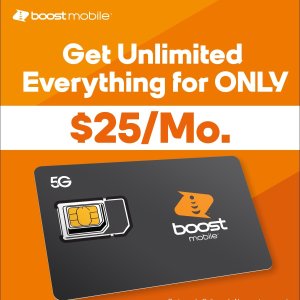 Boost Mobile 无限高速流量+无限通话短信预付卡