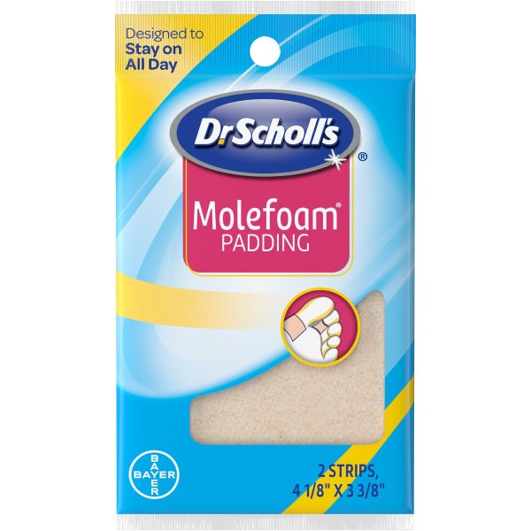 Molefoam Padding, Men's and Women's, 2 CT