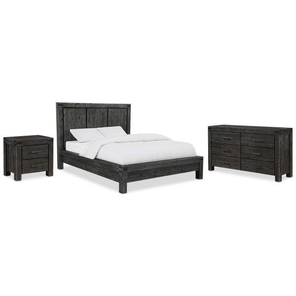 Avondale Graphite Bedroom Furniture, 3-Pc. Set (Queen Bed, Dresser & Nightstand)