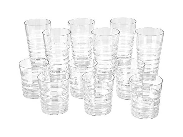 12-Piece Tritan Glass Drinkware Set