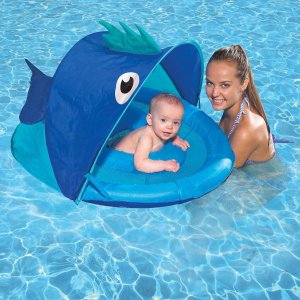 Swim School- Confidence Building System Fish Sun Shade Baby Float
