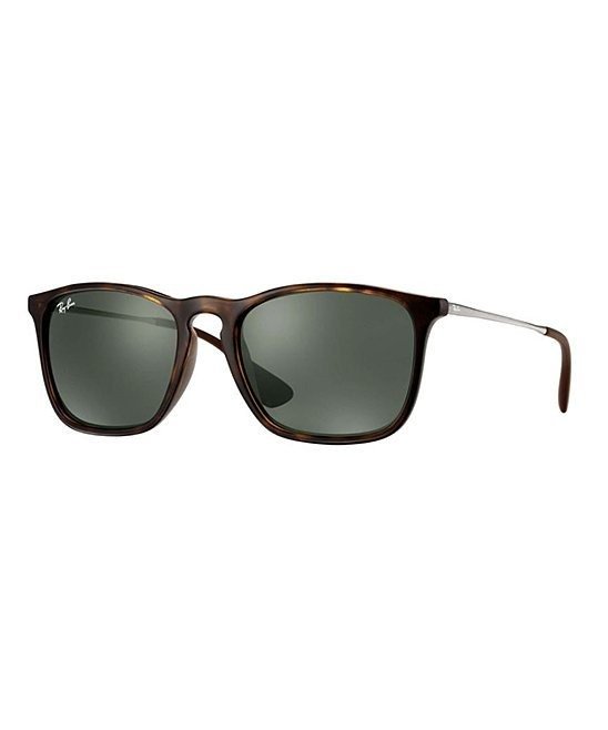 Tortoise & Green Gradient Chris Square Sunglasses - Adult
