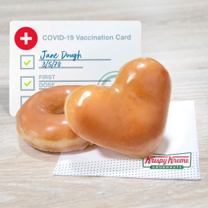 预告：Krispy Kreme 为期一周活动 打过疫苗的小伙伴来领奖励了