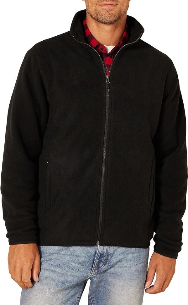 Amazon Essentials Men's Full-Zip Polar Fleece Jacket (Available in Big & Tall)