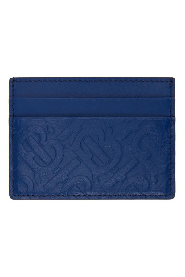 Blue Monogram Sandon Card Holder