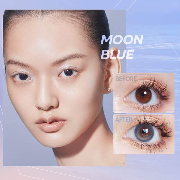 Moon Blue Color Contacts 1-Day Highlight Moment(10pcs)