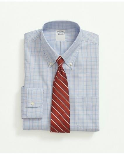 Stretch Supima® Cotton Non-Iron Pinpoint Oxford Button-Down Collar, BB#1 Check Dress Shirt