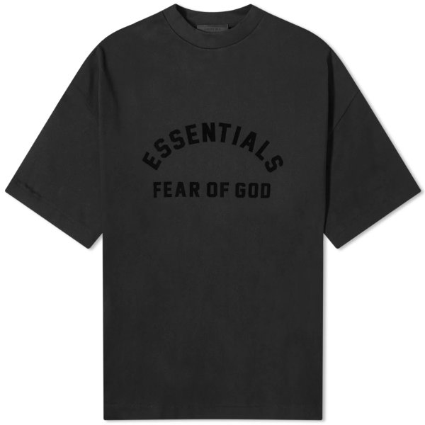 Fear of God ESSENTIALS Spring Printed Logo T-ShirtJet Black