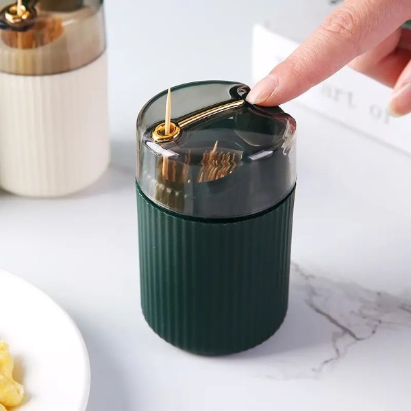 1pc Automatically Press The Toothpick Holder Creatively And Automatically Pop Up Household Multifunctional Restaurant