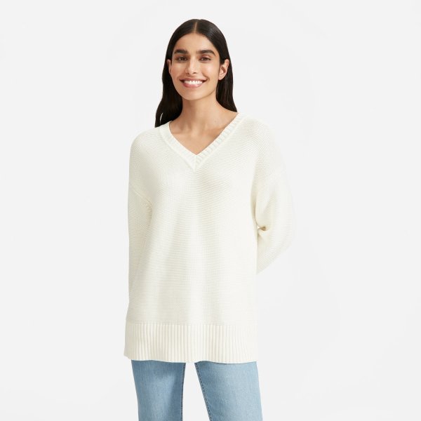 The Link-Stitch V-Neck Sweater